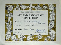 Prize awarded for the Chapel End painting (parent's category)