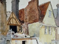 The back of Day's greengrocers undergoing restoration (unfinished)