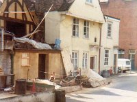 The back of Day's greengrocers undergoing restoration - photo from which to work